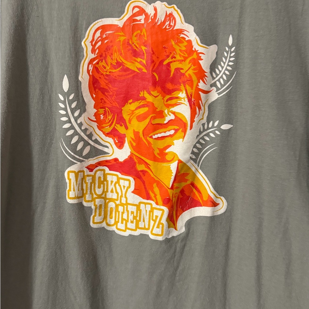 Micky Dolenz. Psycho Jello T-shirt.Anvil Gray Tee with Orange and Yellow Graphic